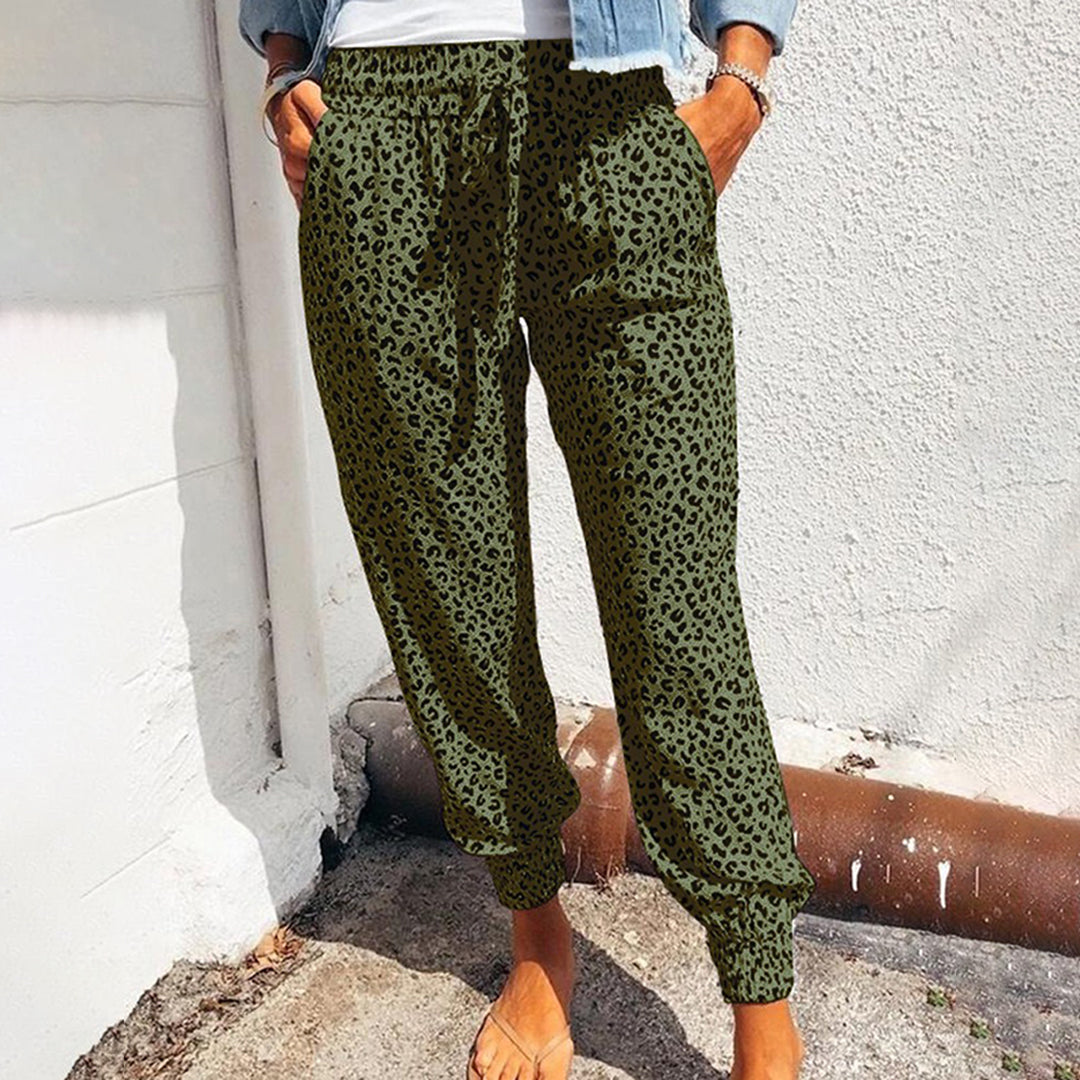 Xandra | Leopard Print Women's Trousers