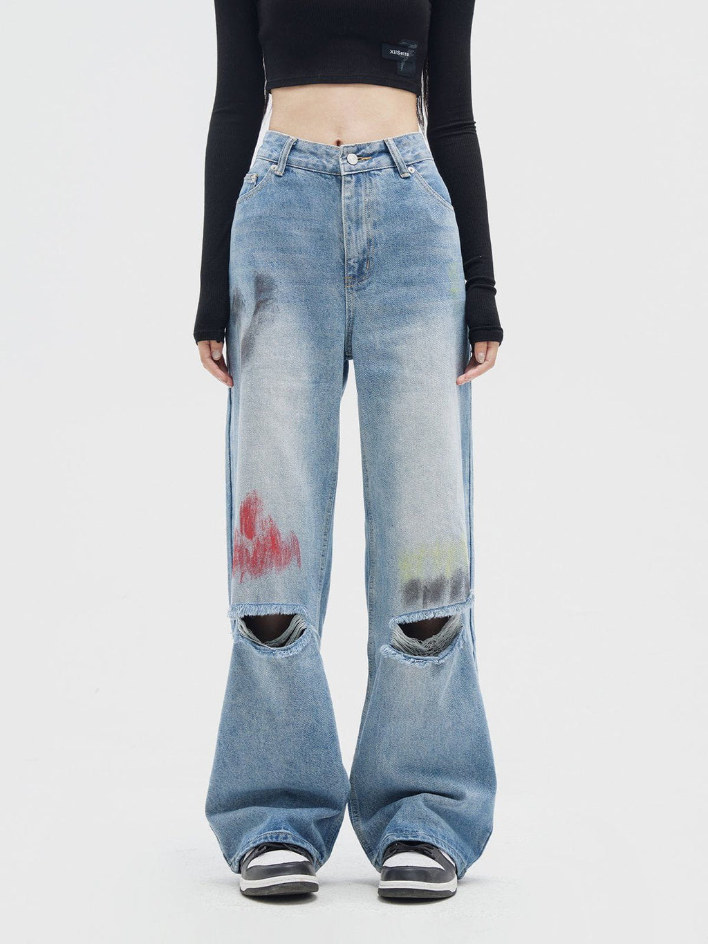 Yaki | Women's Graffiti-Patterned Fashion Trousers