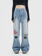 Yaki | Women's Graffiti-Patterned Fashion Trousers