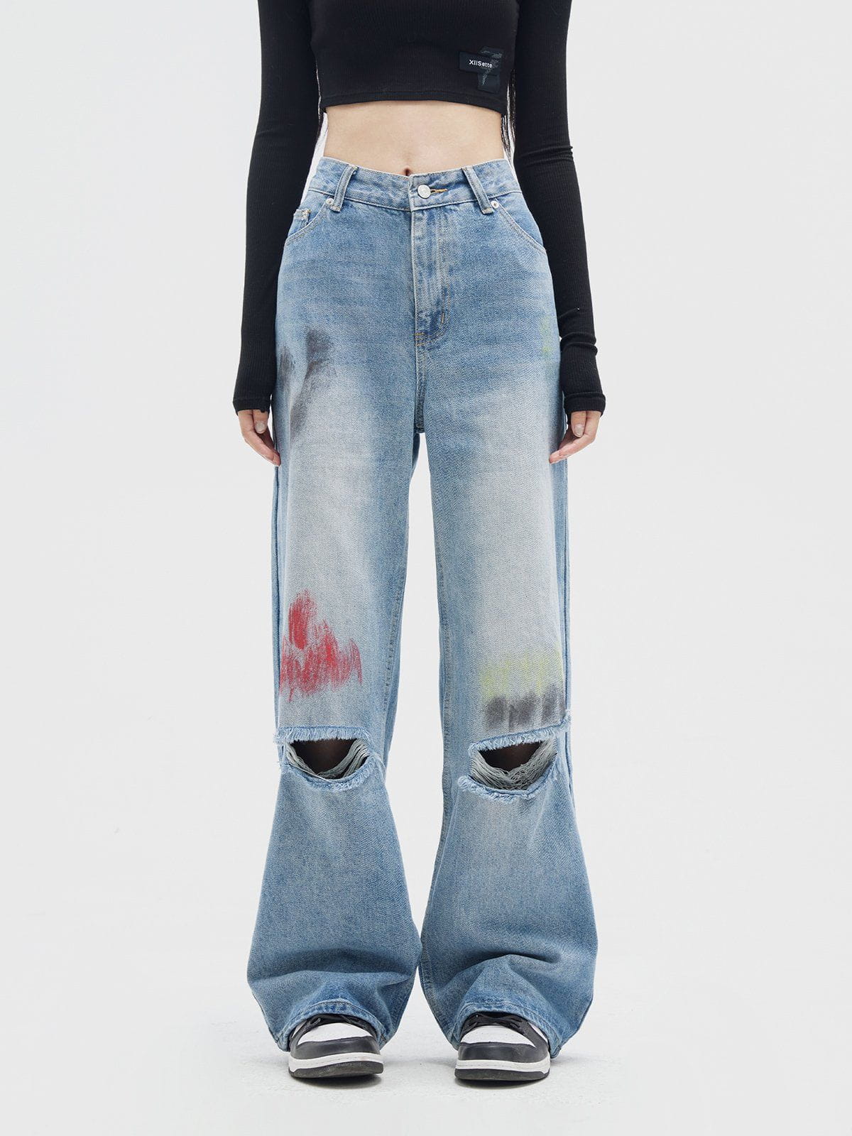 Yaki | Women's Graffiti-Patterned Fashion Trousers