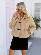 Zoey | Chic Beige Teddy Coat for Cozy Winter Wear