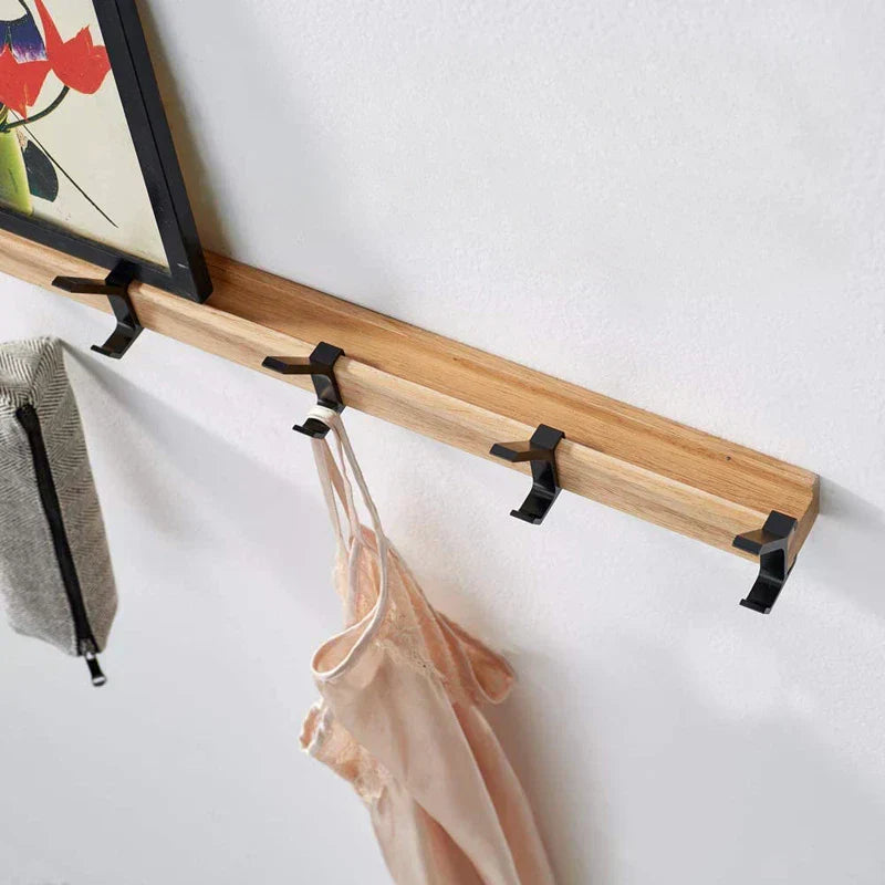 Scandinavian-Style Adjustable Black Coat Rack with a Modern Touch
